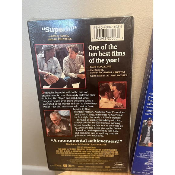 Vintage VHS lot Of 2 Mr. Holland’s Opus & The Shawshank Redemption - SEALED NEW - Picture 7 of 15